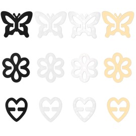 12 Pcs Bra Strap Clips Plastic Bra Hooks for Racerback Racer Anti-Slip Bras Straps Holder Clips for Back Bras Converter to Racerback Adjustable Straps for Conceal Strap for Women