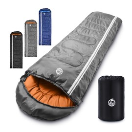 Northroad Lightweight Sleeping Bags for Adults Cold Weather, Waterproof Backpacking Camping Sleeping Bag for Girls Boys Mens,Compact Sleeping Bag Camping Gear Must Haves 3 Season Grey