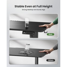 Marsail Electric Standing Desk Adjustable Height, Adjustable Desk Stand up Desk for Home Office Furniture Computer Desk Memory Preset with Headphone Hook Black, 40Inch