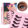 AKARA False Eyelashes Faux Mink Fluffy Eye Lashes Cat Eye