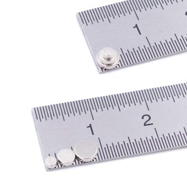 Brudazon 30 Mini Disc Magnets Set 2 x 1 mm + 3 x 1 mm + 4 x 1 mm N52 Strongest Level Neodymium Magnets Ultra Strong Power Magnet for Model Making Crafts Magnetic Disc Extra Strong