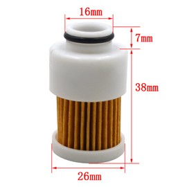 AHL 1 x Fuel Filter - Petrol Filter Compatible with Yamaha 68V-24563-00-00, Mercury 881540, Sierra 18-7979, 600-295, 8815, Mal 937961, Yamaha Mercury 50 60 75 90 115 HP 4 Stroke Outboard Motor Motor