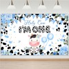 Avezano Holy Cow I'm One Birthday Backdrop for Boys Blue