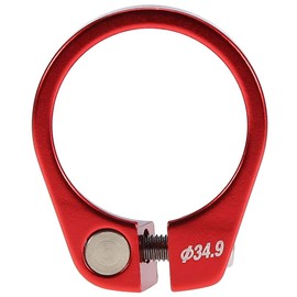 35 Post Clamps Seat Clamp 13.7" Orange Seat Post Seatpost Clamp 5 Colors 34.9mm Aluminum Alloy Seat Clamp MTB Saddle Accessories for Mountain Bike (34.9mm, Red)