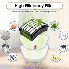 1 HEPA + 3 Foam Filters Replacement Compatible With Shark Vacuum Navigator Lift Away NV350 NV351, NV352, NV355, NV356E, NV360, NV370 NV391, ZU503AMZ, UV440 UV490, UV500 UV540 UV550 CU500#XFF350 XHF350
