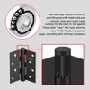 YAGU 3 Pack 4'' Door Hinges Brushed Black 4 x