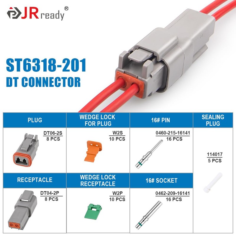 JRready ST6318-201 DT Deutsch Connector Kit - 8 Sets 2