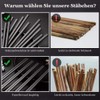 Annvchi 10 Pairs Japanese Chopsticks Black Chopsticks for Asian Crockery