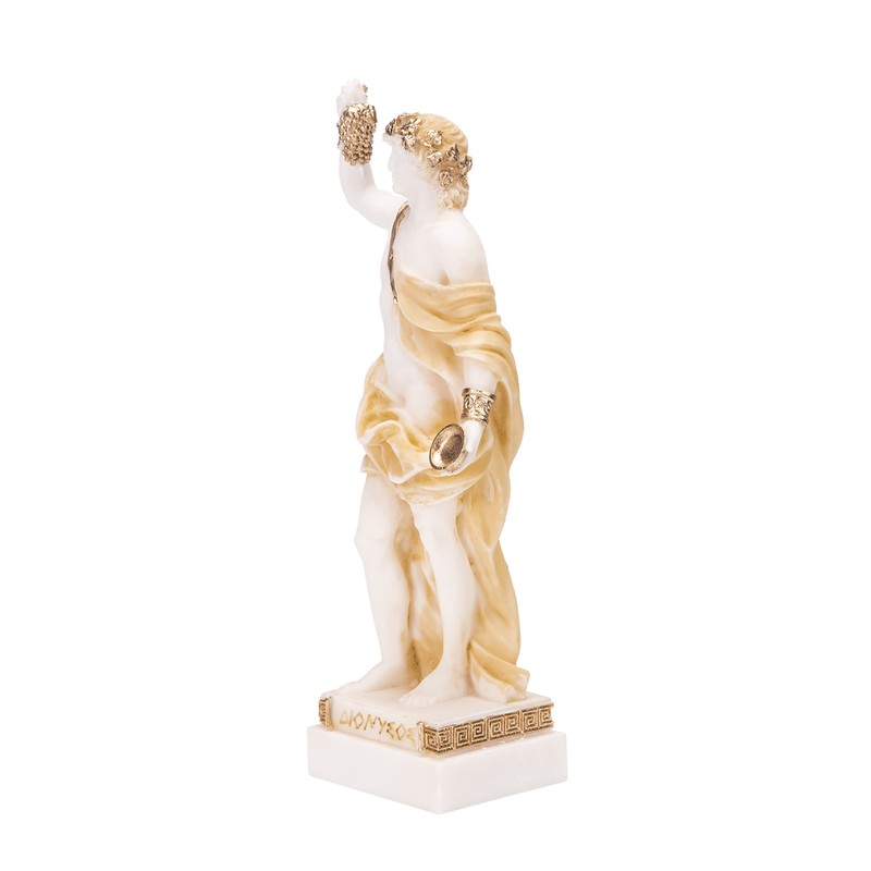 Dionysus Statue Bacchus Greek God of Wine Grape-Harvest Alabaster Sculpture