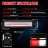 Afurkuot Red & White COB Strobe Lights with Switch, 16