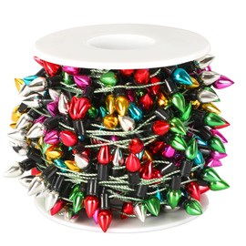 Jansun 32.8 Feet Dollhouse Fake Lights String, Miniatures Dollhouse Christmas Lights String Decorations for Doll House Miniature Furniture Crafts Accessories Christmas Holiday Wedding Party Decor