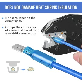 Qibaok Crimping Tool Ratcheting Wire Crimper For Heat Shrink Connector