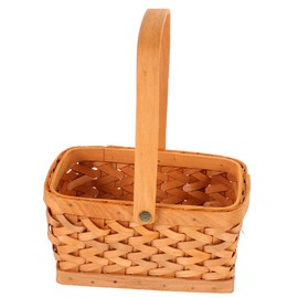 GANAZONO Woven Storage Basket for Flowers and Picnic Handle Basket for Daily Supplies Practical Material for Parties and Events Honey Color Design