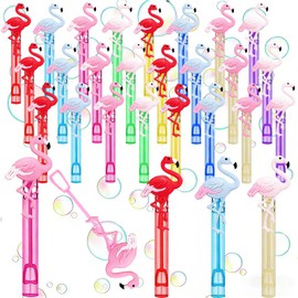 24 Pcs Flamingo Bubble Wands, Luau Party Favors & Goodie Bag Fillers