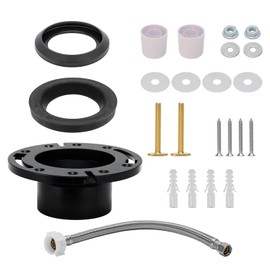 MEASUREMAN 3" RV Toilet Flange Repair Kit for Dometic 300, 310, 320 Toilets，Includes 12" Hose & All Hardware，Fixes Leaks & Odors