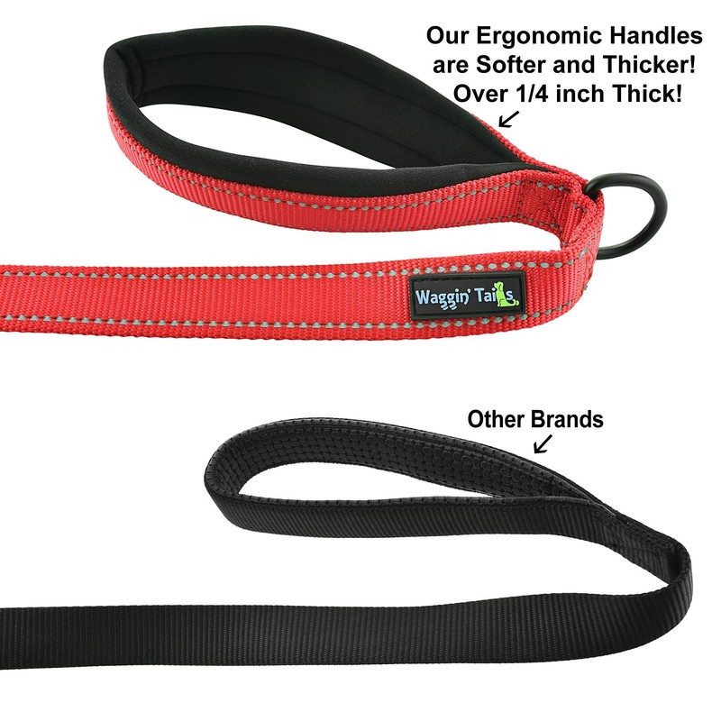 Wagtime Club Soft &Thick Dual Handle 6FT Dog Leash, Premium