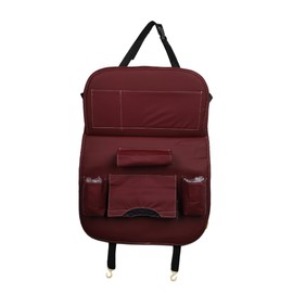 Ruilogod - Organizador de cuero sintético para asiento de coche, multifunción, plegable, para mesa de alimentos                                       