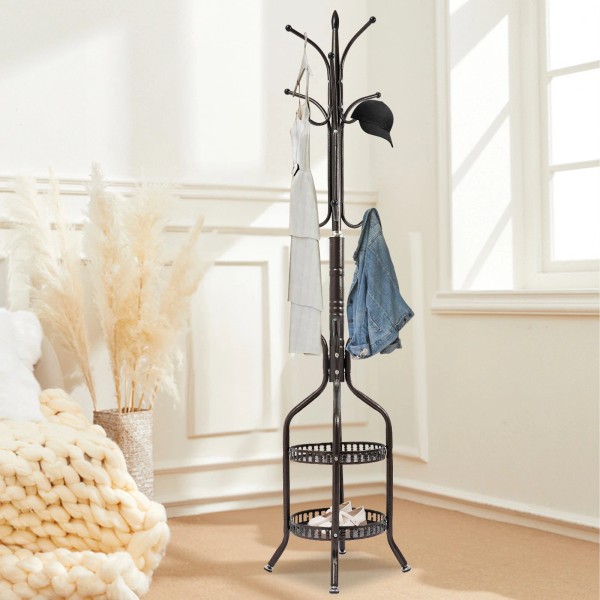 TBvechi Coat Rack Stand Hat Bag Stand Coat Hanger Stand