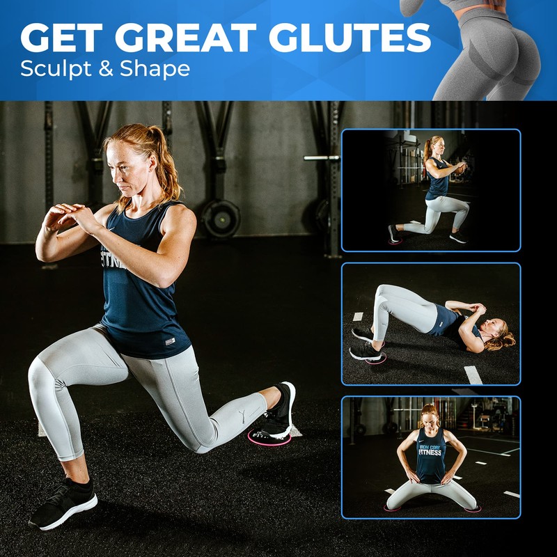 Iron Core Fitness Discos deslizantes de ejercicio grises (gris carbón)