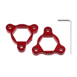 Motoforti 22 mm Red Aluminium Alloy Racing Motorcyclist CNC Fork Preload Adjuster for Most Motorcycles - Pack of 2