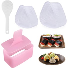 4 Pcs Onigiri Mould, Rice Mould, Sushi Making Kit, Pressure Onigiri Mold Shake Sushi Maker for Kids Bento Lunch Family DIY (4 Pcs)