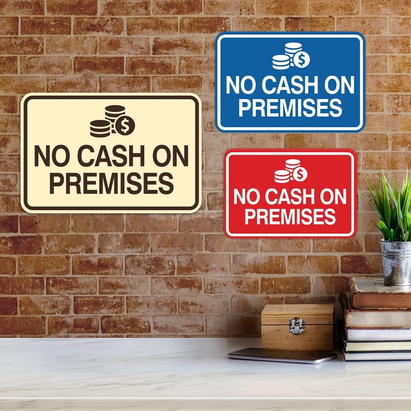 Signs ByLITA Classic Framed No Cash On Premises Sign (Black