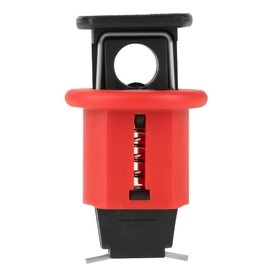 Red Metal Nylon Circuit Lockout Mcb Lock Off, Isolation Switch Lock Off Consumer Unit Breaker Lock Circuit Breaker Lockout Device Lockout Set Safe Padlocks for Power Isolation