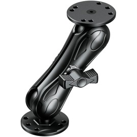 VAZESWIN Aluminum Alloy Electronic Device Mount with 1.5" Ball Round Plates, 5.7" Medium Arm Fish Finder Mount Tablet Holder, C Size Marine Electronic Mount for Garmin, Lowrance, Humminbird and More