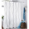 Seasonwood Modern Farmhouse Shower Curtain White Fabric Shower Curtain for