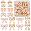 LEGENTLISUR 60 Pcs 6 Styles Bow Charms for Jewelry Making
