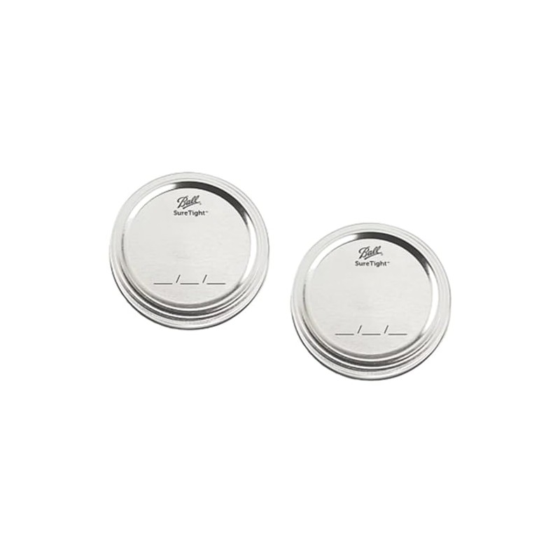 Ball Mason Jar Inner Lid & Ring Set (Wide, Silver