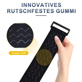 Upbeat Elastic Webbing Straps with Velcro Fasteners 30 x 5 cm (Pack of 8) | Cable Ties Velcro | Multi-Purpose Velcro Strap for Bike, Trouser Protection, Luggage, Yoga Mats, Camping, Hoses, Cables etc