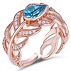 1.1 Carat Natural Blue Topaz Adjustable Ring, Razzberry Gemstone Designs,