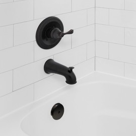 Danco Single Hole Tub Drain Overflow Plate | One Hole | Screw Included | Oil Rubbed Bronze (89473), Chrome