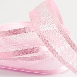 Italian Options - Satin Edge Organza Ribbon - 10mm x 25M - Pale Pink