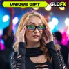 GloFX Ultimate Mirror Diffraction Glasses - Black Frames with Rainbow