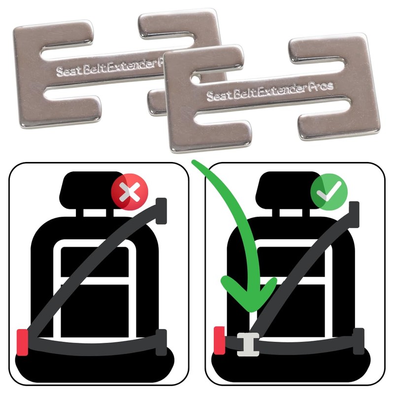 Frankie Seat Belt Adjusting Clip (Metal, 4-Pack) by Seat Belt