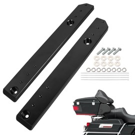 AUFER Adjustable 1"-3" Trunk Luggage Relocator Kit Mount Extend Plate Compatible with for Touring Road King Electra Street Glide Road Glide Trikes Tri Glide Tour Pak Pack Relocator 2009-2013