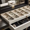 Highergo 8 Pcs Velvet Jewelry Trays Stackable Drawers Organizer Ring