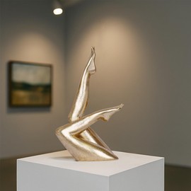 NNBDBVDHS Golden Legs Sculpture Gold Woman Decor Modern Elegant Female Legs Statue Minimalist Resin Art Ornament for Home Living Room Bedroom Shelf Office Desktop Decoration