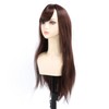 Brown Wig Fashionable Heat Resistant Soft Long Straight Layered Synthetic