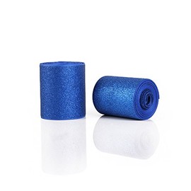 Holographic Solid Shiny Glitter Grosgrain Ribbon 3" Wide for Handmade Hair Bow Clip Accessories and Festival Wedding Party Birthday Bridal Shower Decoration (5 Yards, Royal Blue)