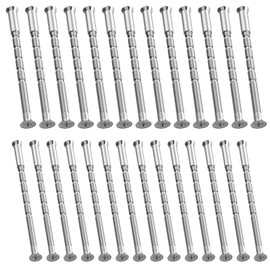 100Pcs M4/M3 Door Handle Bolt Through Fixings Set, Door Handle Fixing Screws and Sleeves, Door Handle Screws M4/Door Handle Fixing Screws M3, Nickel Plated Connecting Screw for Furniture Cabinet