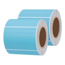 Hycodest Thermal Label 3x2 inch Sticker Direct Thermal Labels Self-Adhesive Thermal Paper Roll 500 pcs (Light Blue, 2 Rolls)