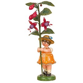Hubrig Flower Children 17 cm Girl with Fuchsia Ore Mountains