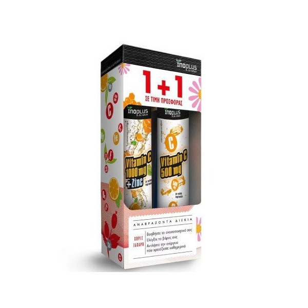 Inoplus 1+1 Inoplus Vitamin C 1000mg & Zinc, 20 Effervescent