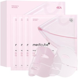 [medicube] PDRN Pink Collagen Gel Mask (4 sheets) | Salmon DNA, Color Changing, Pink Glow, Collagen, Facial Mask, Korean Skincare:_Gold & Pink Jelly Mask Bundle (8ea)