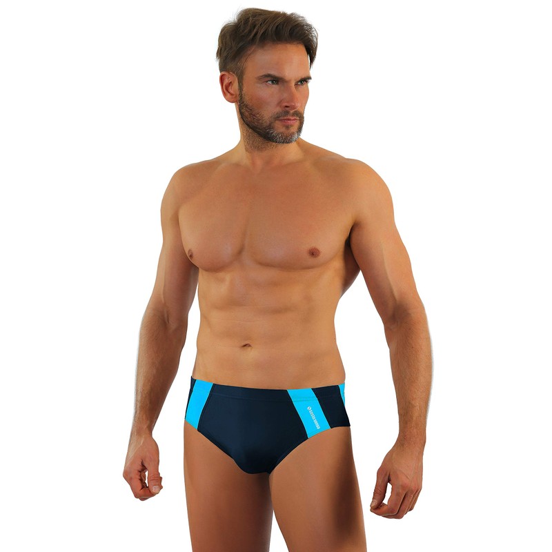 sesto senso Men's Swimming Trunks Briefs Swimwear Swimming Shorts, Dark