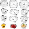 6 Piece Reusable Collapsible Bowls Set, Food Grade Plastic Folding