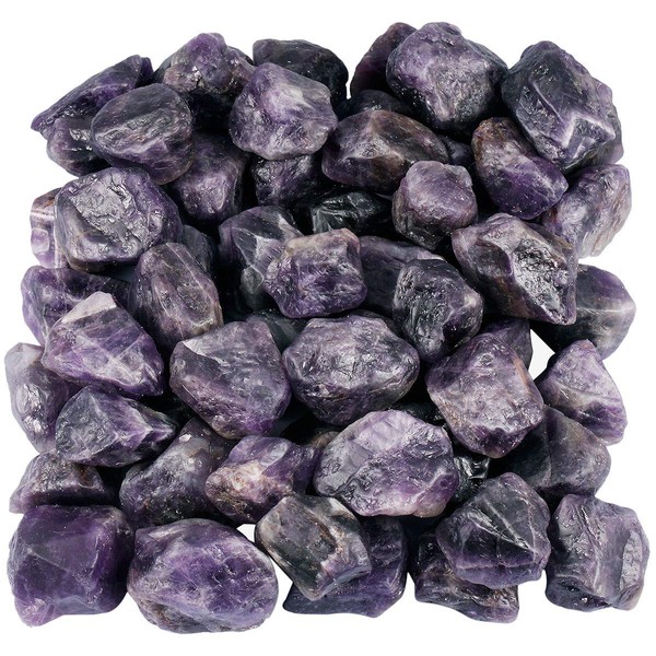Nupuyai 460 g Raw Stones Gemstones Amethyst Stones Healing Stones Decorative Stones Natural Stones for Reiki Healing Decoration